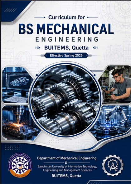 Curriculum for BS Mechanical Engineering, BUITEMS Quetta